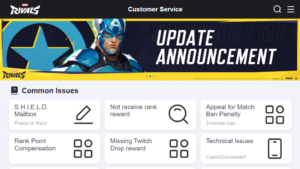Marvel Rivals Customer Support